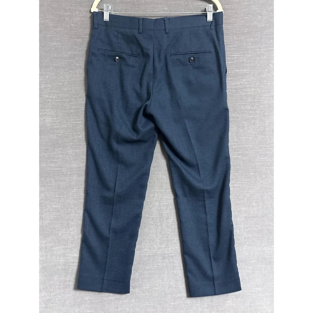Tazzio Suit 38S 32W Skinny Fit Slim Blue Classic Bespoke Blaser Pants